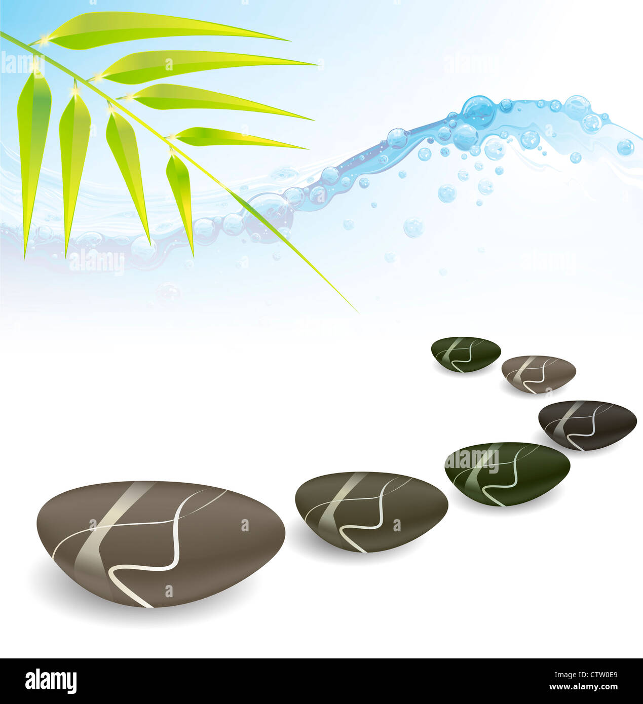 spa concept zen basalt stones Stock Photo