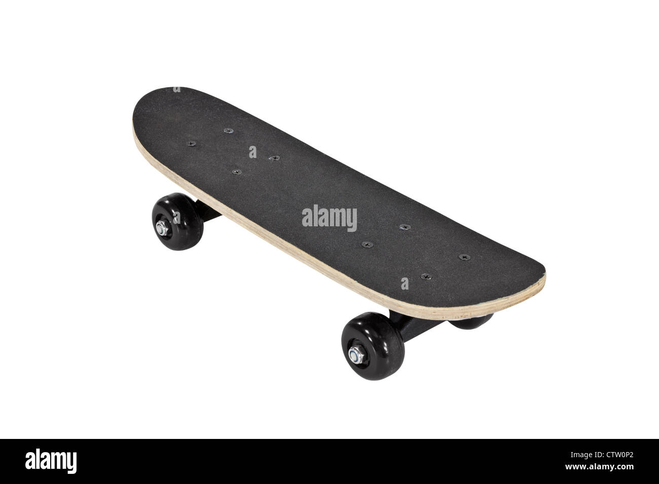 Skateboard isolated on white with clipping path. Stock Photo