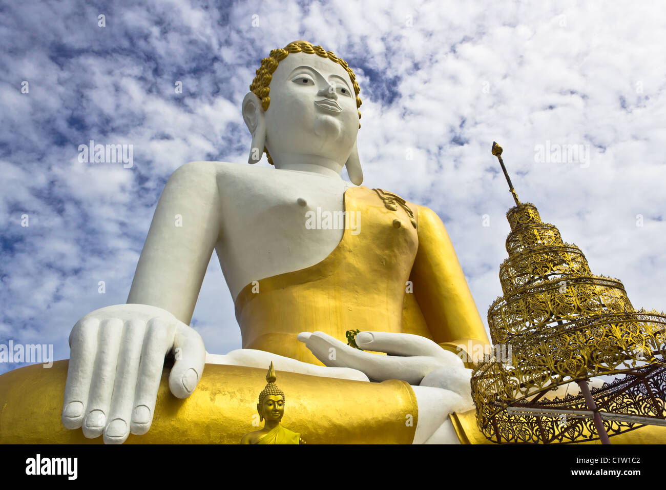 Photo of Big Buddha Statue with the Blue Sky and White Clouds in the ...