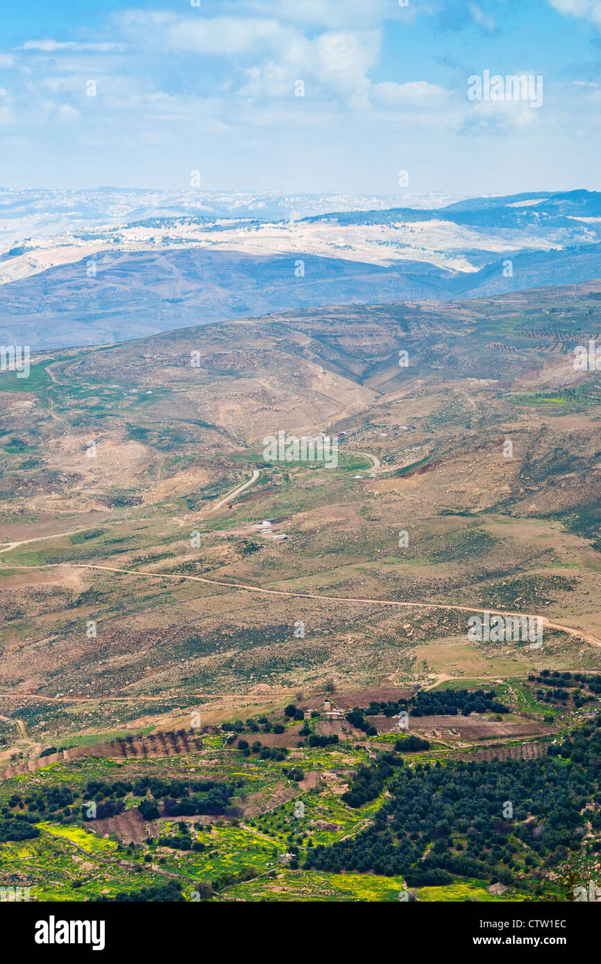 view of Promised Land from Mount Nebo in Jordan Stock Photo Alamy