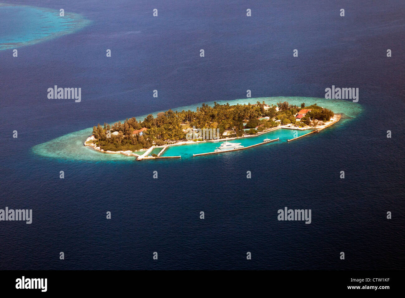 Atoll in the Maldives Stock Photo