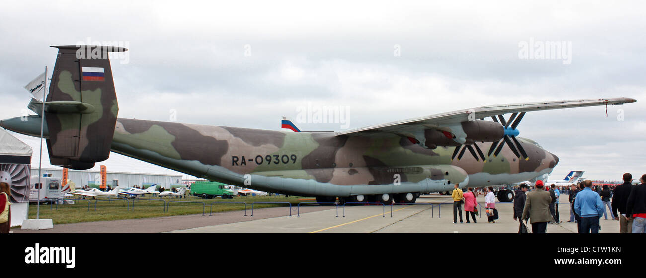 Antonov An-22 'Antaeus' (The international aerospace salon MAKS-2009 Stock Photo