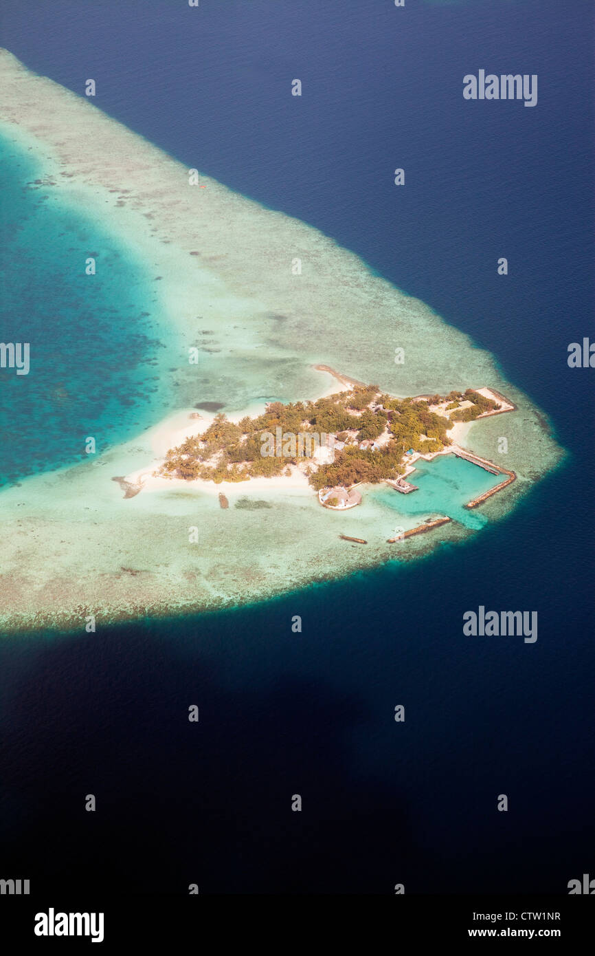 Atoll in the Maldives Stock Photo
