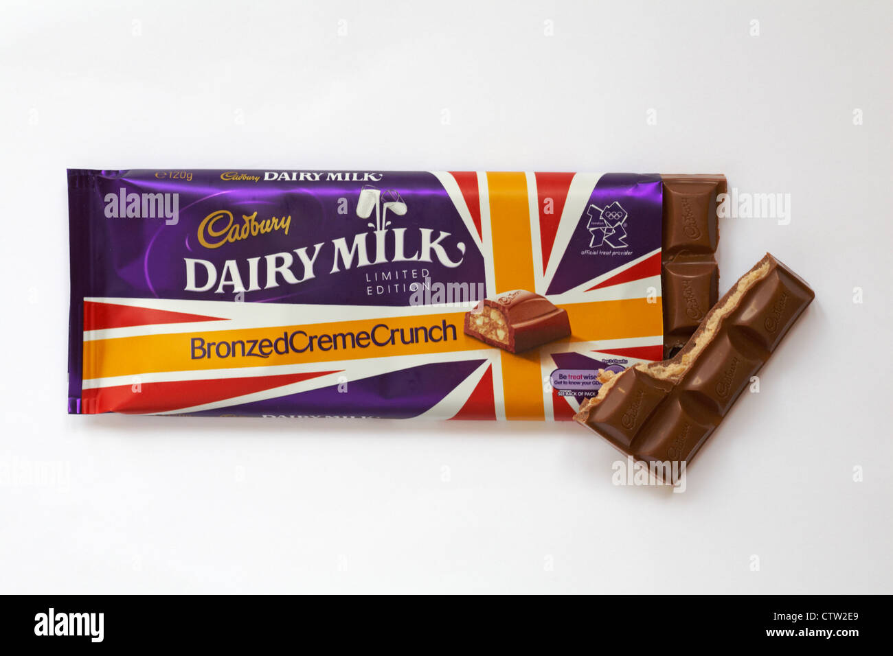 Bar of Cadbury Dairy Milk limited edition Bronzed Creme Crunch