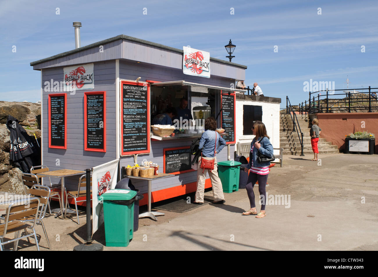 The Lobster Shack, food takeaway, at North Berwick Harbour, East
