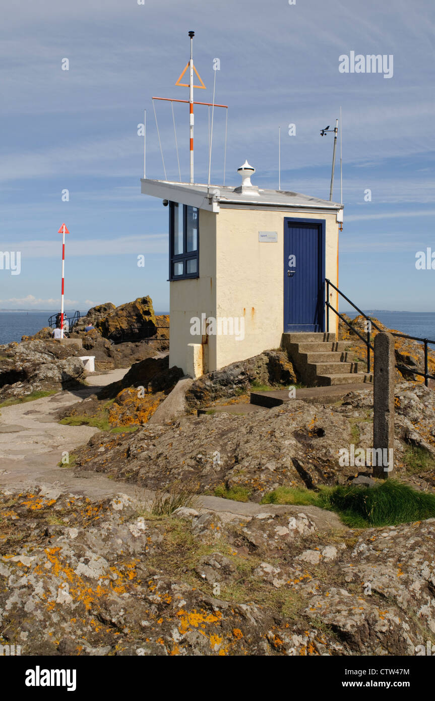 The Lookout Cabin, North Berwick Harbour, East Lothian, Scotland Stock