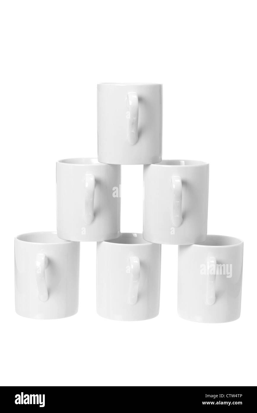 Stack of Coffee Mugs Stock Photo Alamy