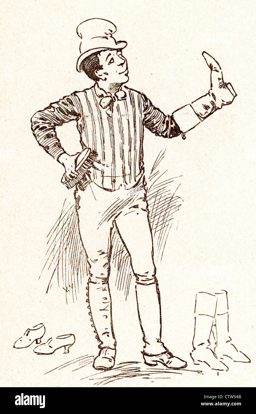 Sam Weller from Pickwick Papers by Charles Dickens. Stock Photo