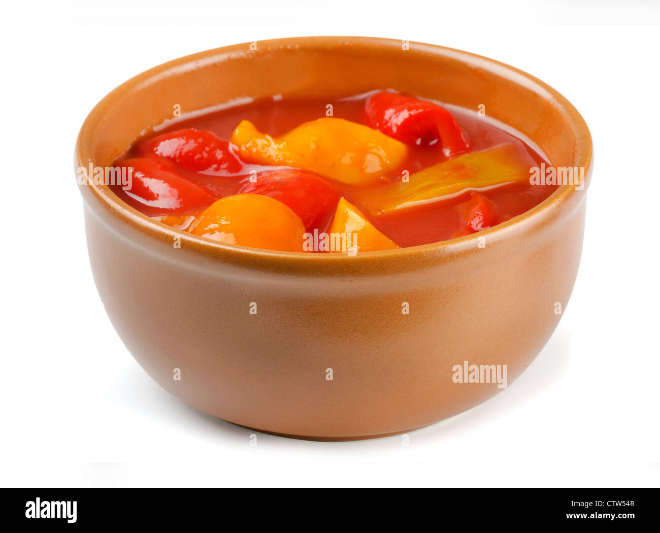 Lecho - stewed vegetables, traditional hungarian food Stock Photo