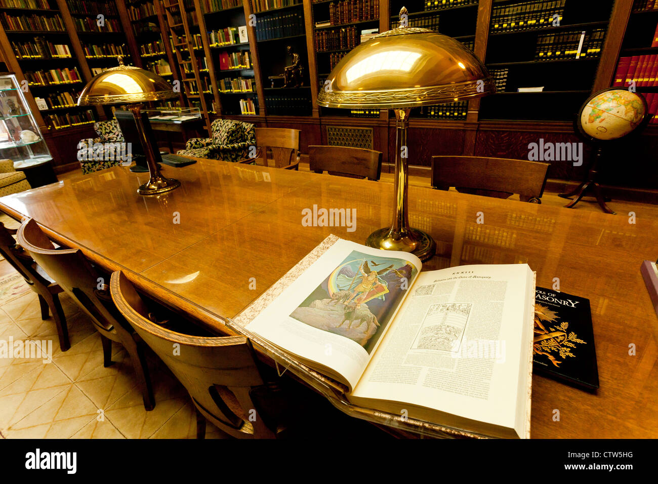 Main library of the Scottish Rite of Freemasonry  Washington , DC Stock Photo