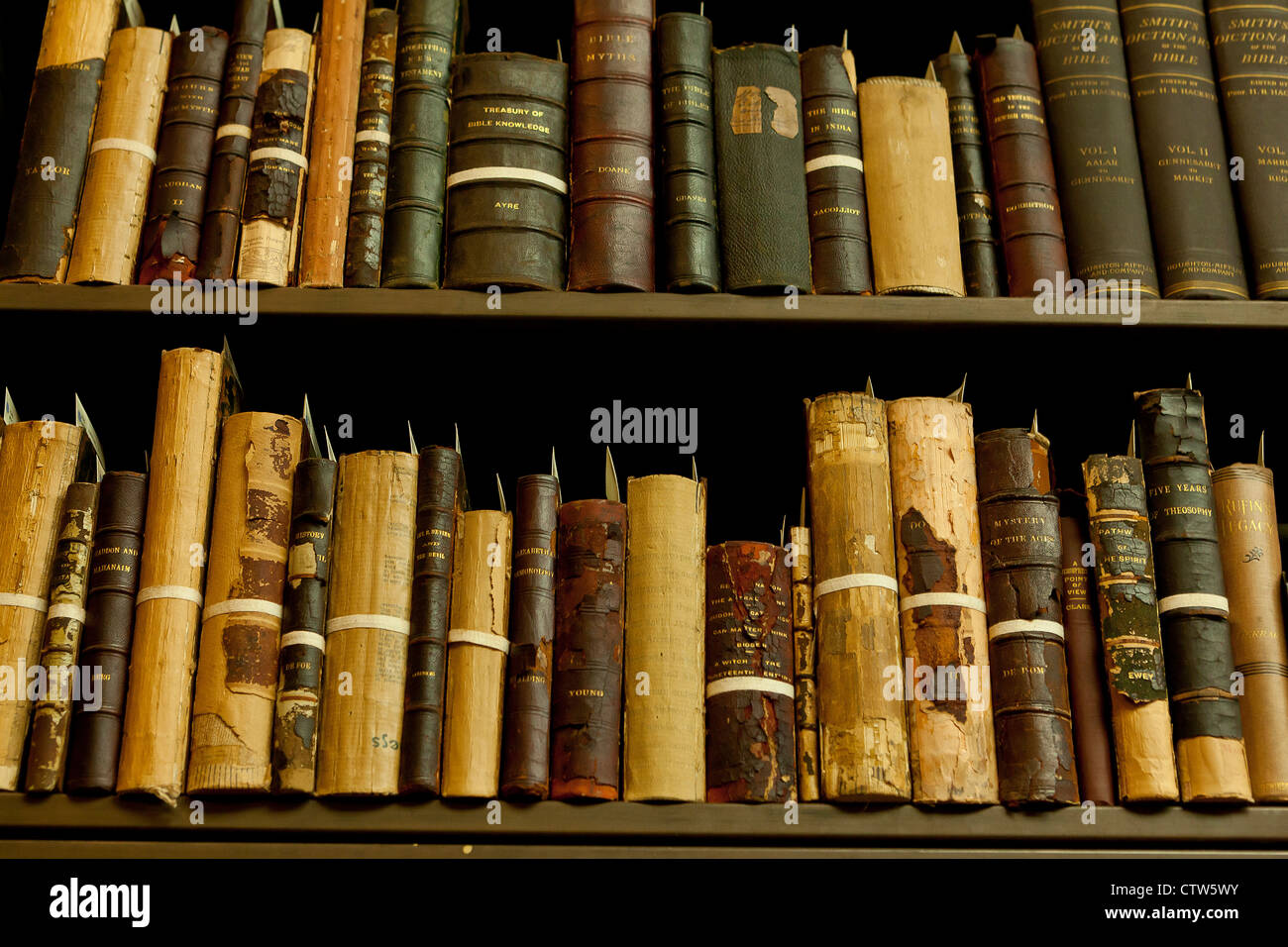Antique Books On Shelf High Resolution Stock Photography and Images Alamy