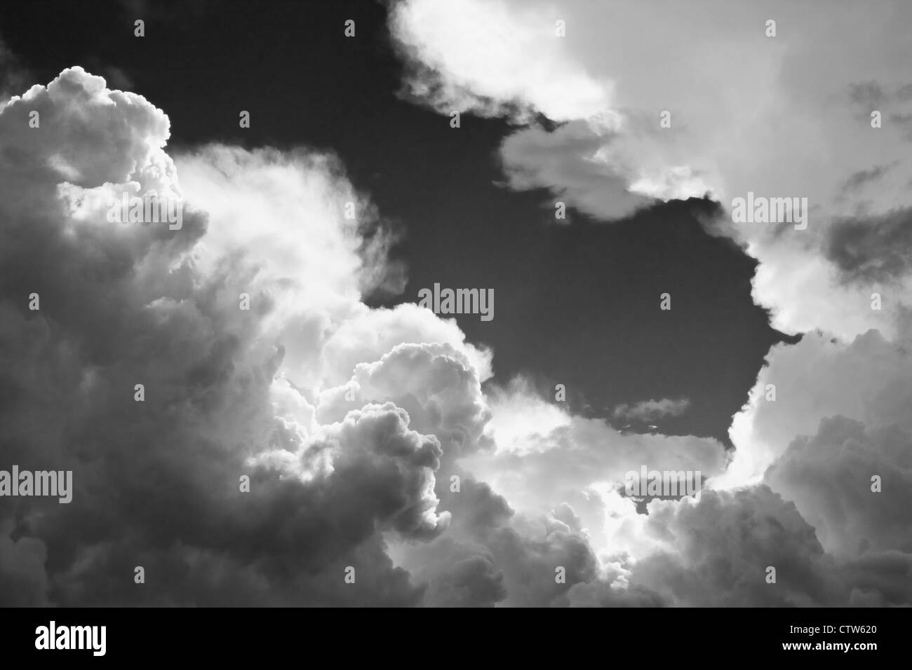Soft white gray sky clouds Black and White Stock Photos & Images - Alamy
