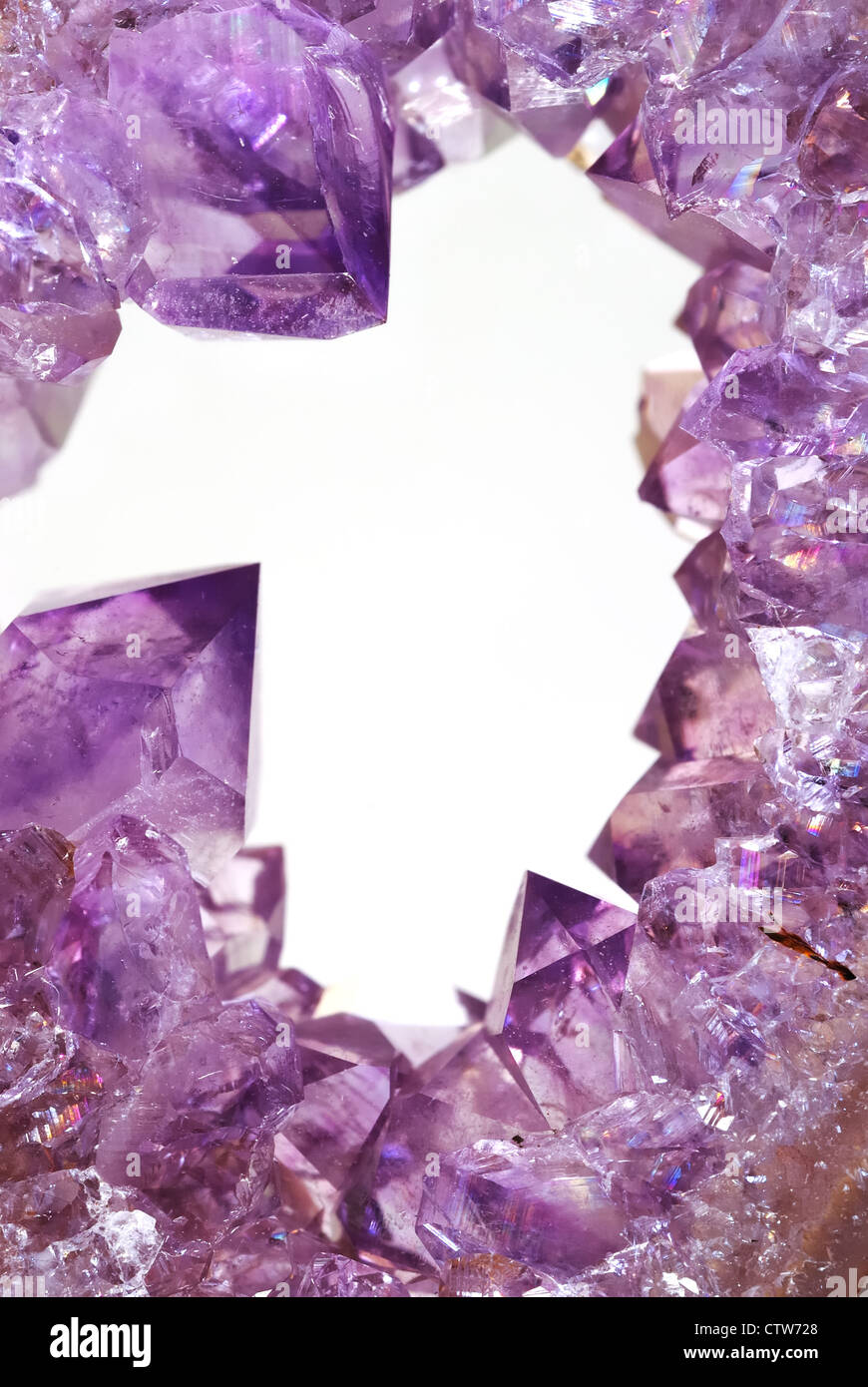 Crystals of amethyst Stock Photo