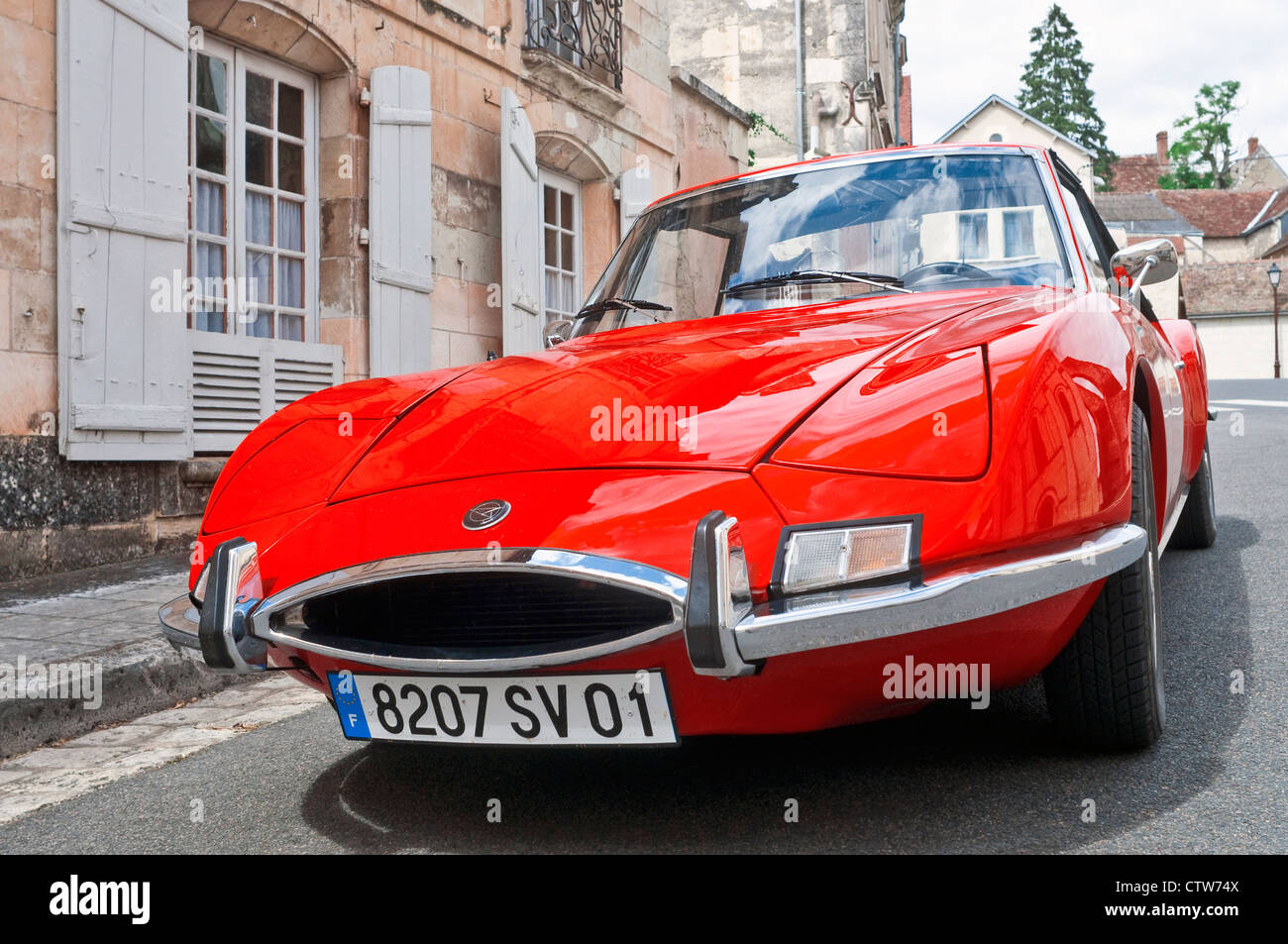 Bright red Matra M530 sports car - France Stock Photo - Alamy