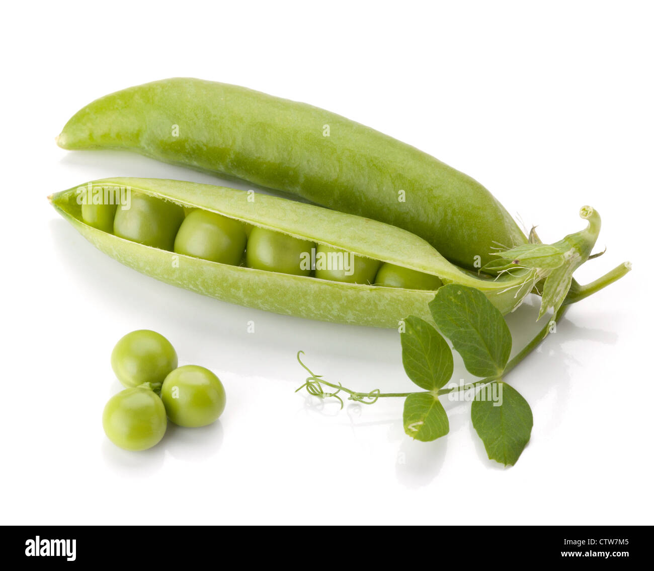 Ripe pea vegetable. Isolated on white background Stock Photo - Alamy