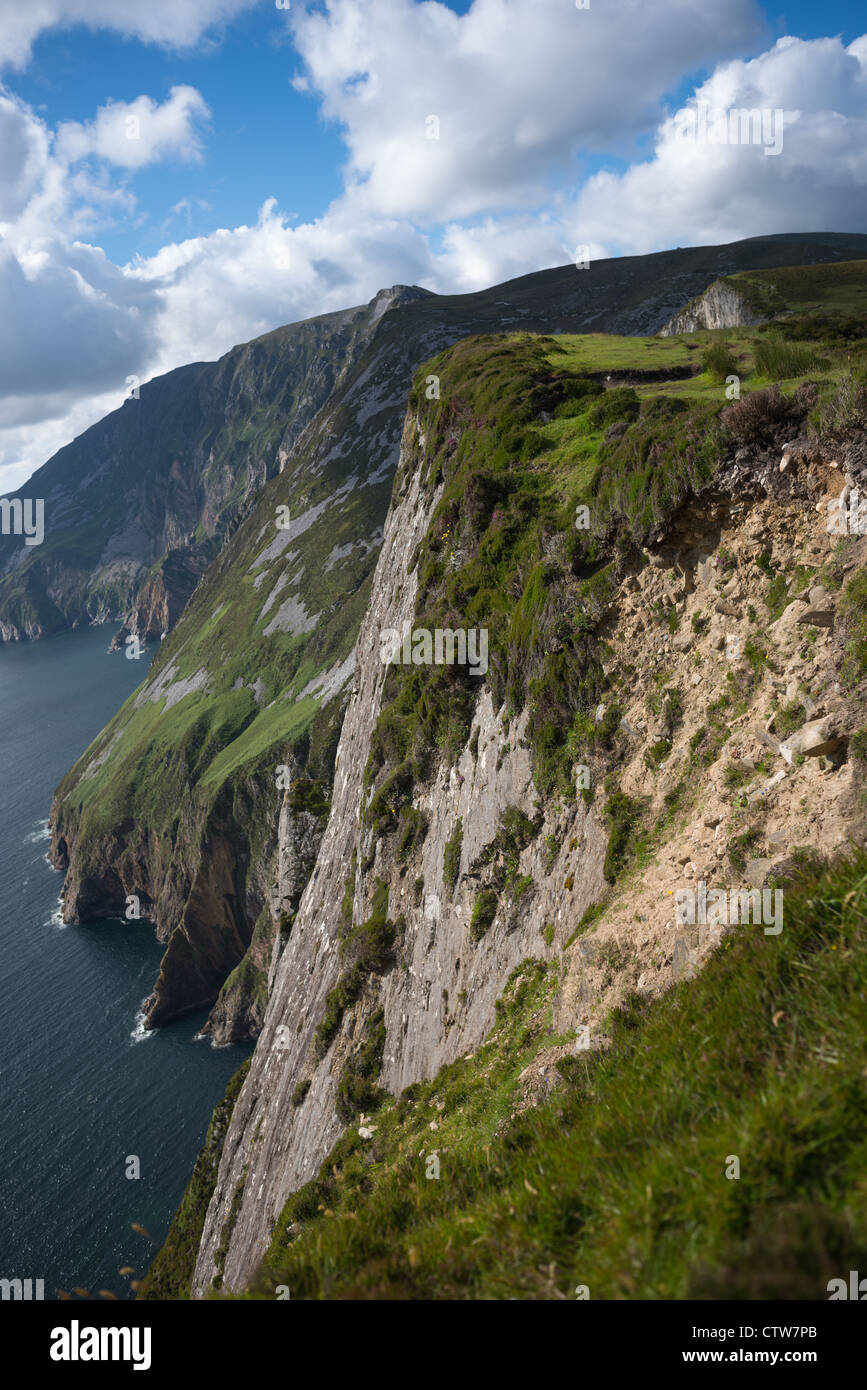 Slieve League cliffs, on the west coast of Donegal, Republic of Ireland. Stock Photo