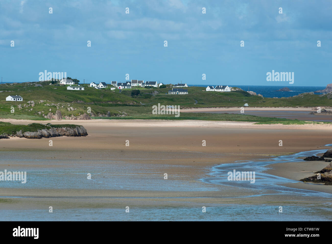 Small islands in the Rosses Bay, County Donegal, Republic of Ireland. Stock Photo
