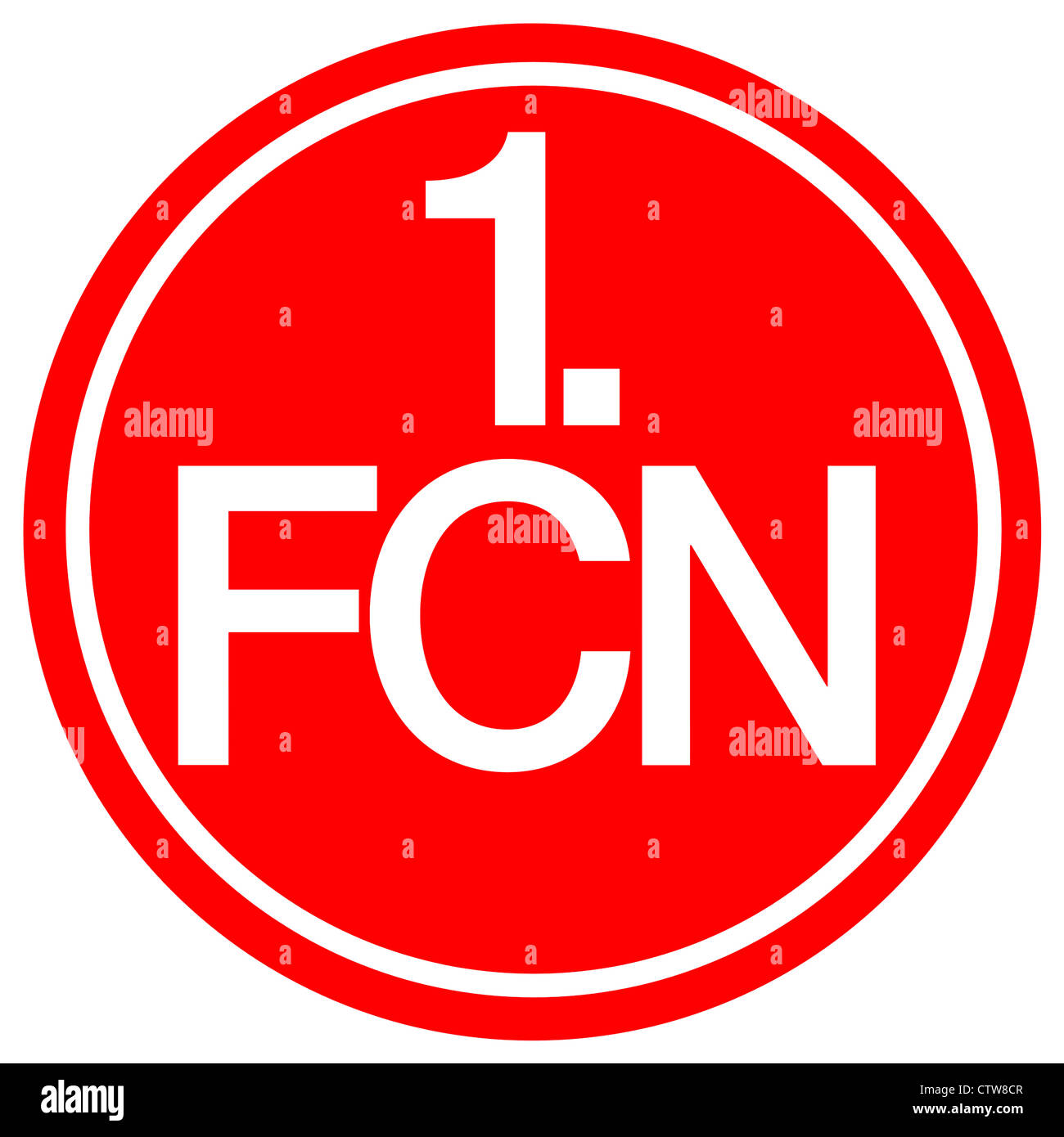 Logo of German football team 1. FC Nuremberg. Stock Photo