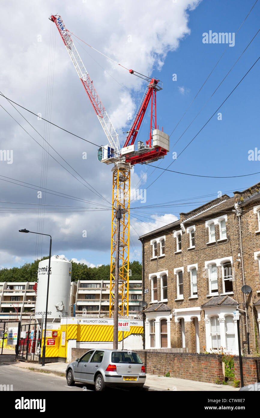 Tower crane, Chester Road, Camden, London, England, UK Stock Photo
