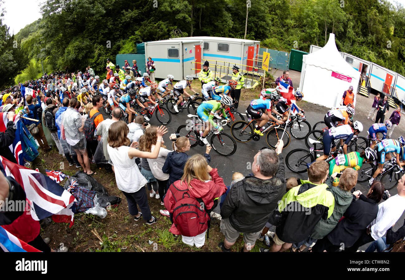 Womens Cycle Road Race at Box Hill 2012 Olympics Stock Photo