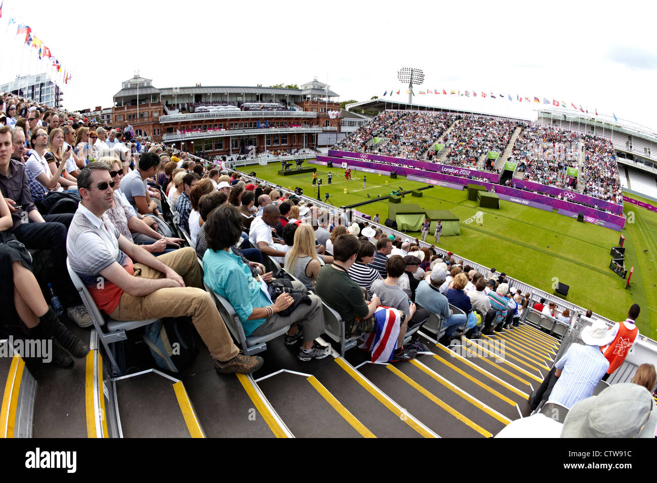 The Crowd at Lords for the Archery Event 2012 Olympics London Stock Photo Alamy