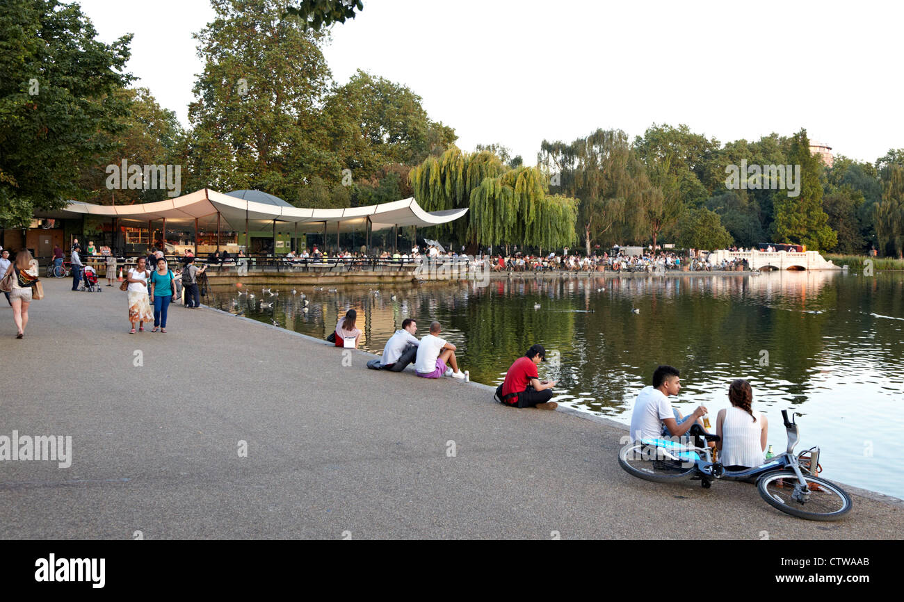 Serpentine Cafe In Hyde Park London UK Stock Photo