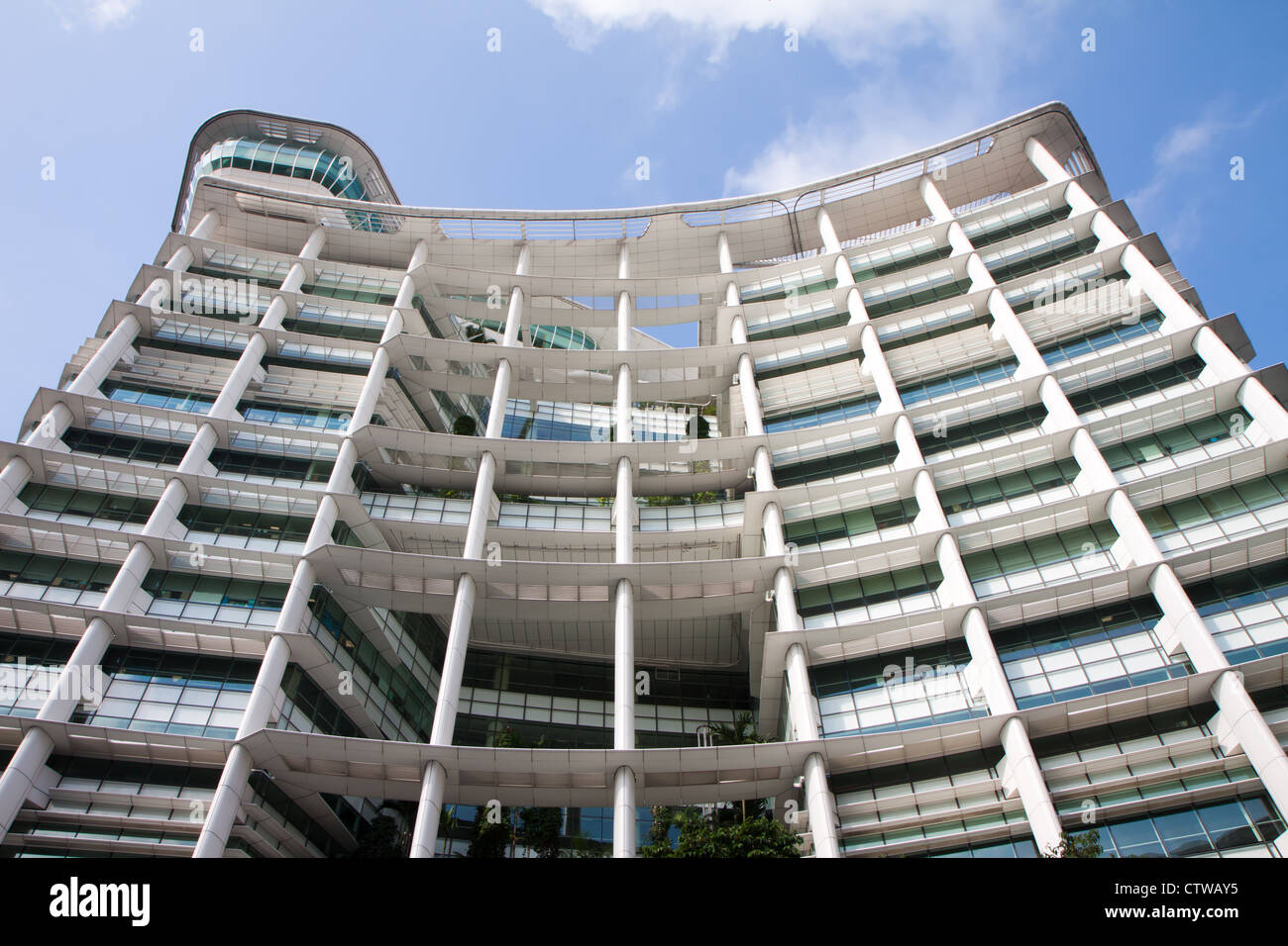 White building of Singapore National Library Stock Photo Alamy