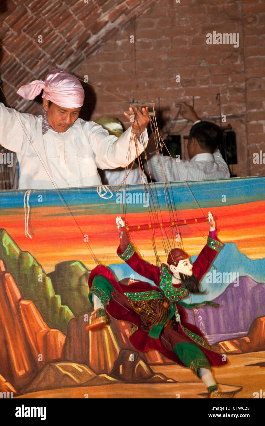 Myanmar, Burma. Bagan. Burmese Marionettes. Stock Photo