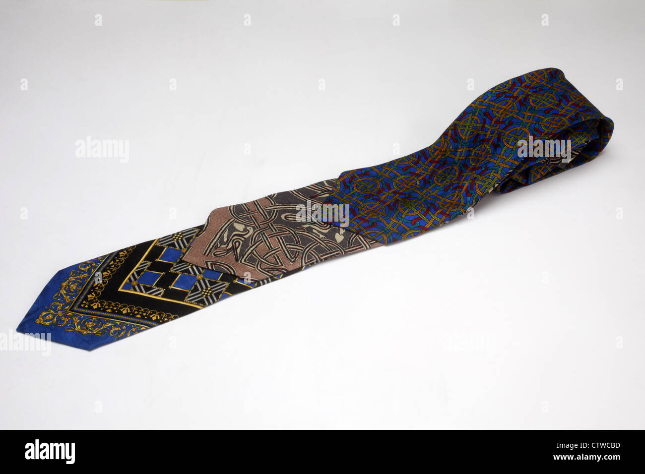 different color ties