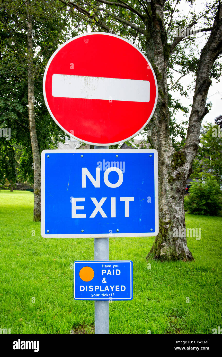 No Entry with No Exit road sign Stock Photo