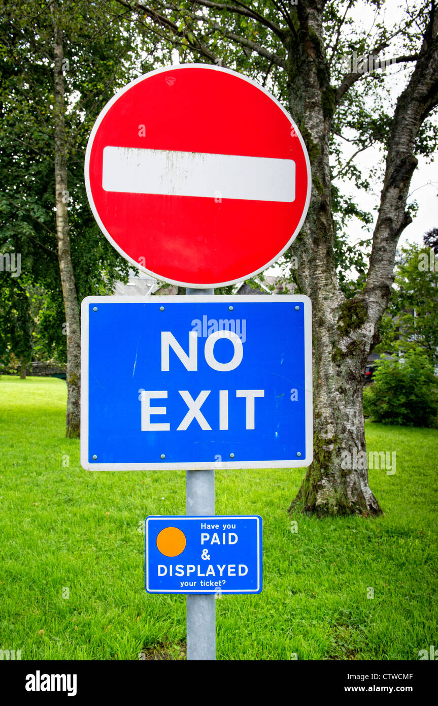 No Entry with No Exit road sign Stock Photo Alamy