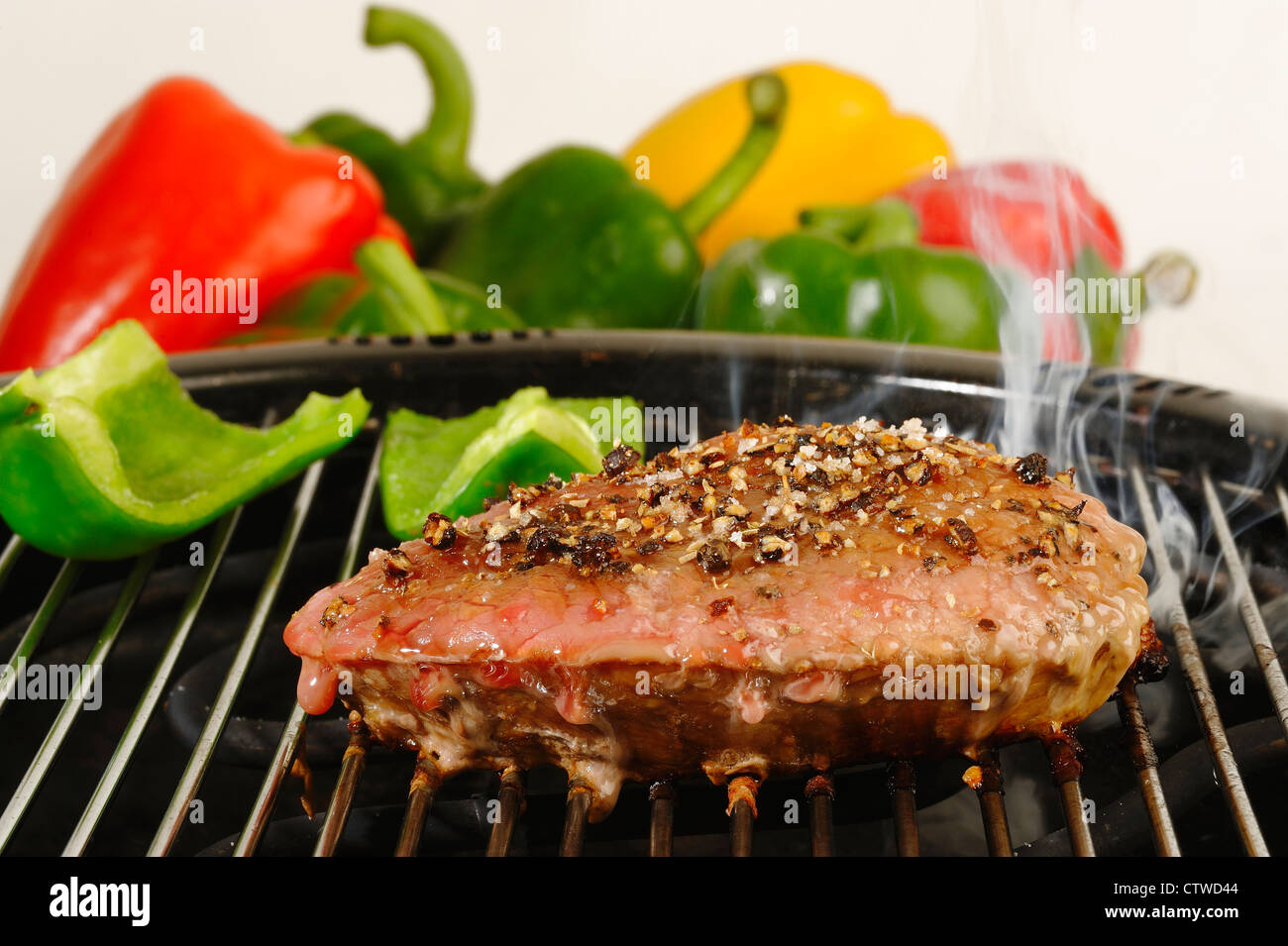Grill Steak On An Electric Stove Stock Photo Alamy