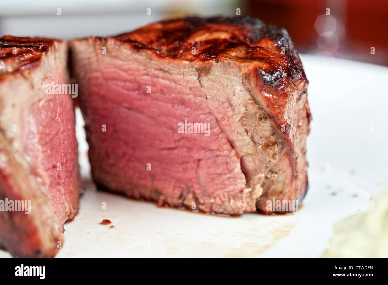Filet mignon, chargrilled to medium rare Stock Photo Alamy