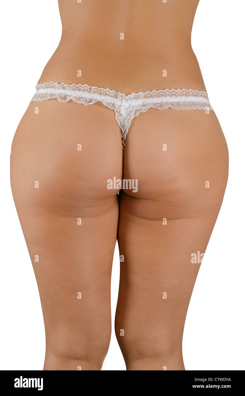 Closeup of woman buttocks on a white Stock Photo Alamy