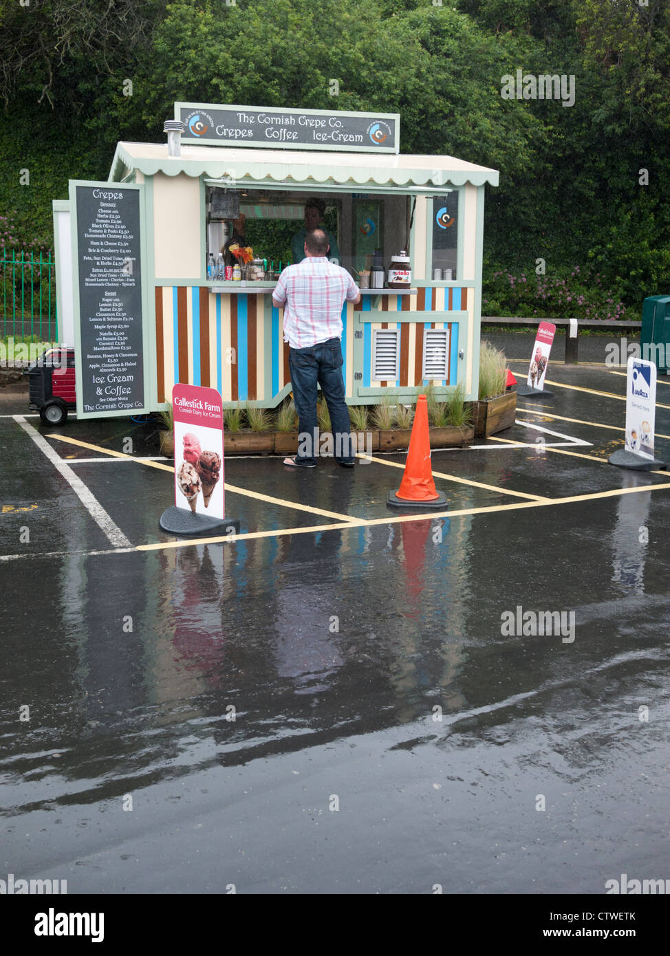 The Cornish Crepe Co food stall at Padstow Harbour north Cornwall UK Stock Photo Alamy