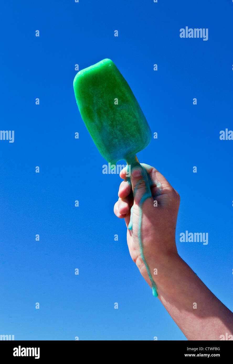 Melting popsicle. Stock Photo