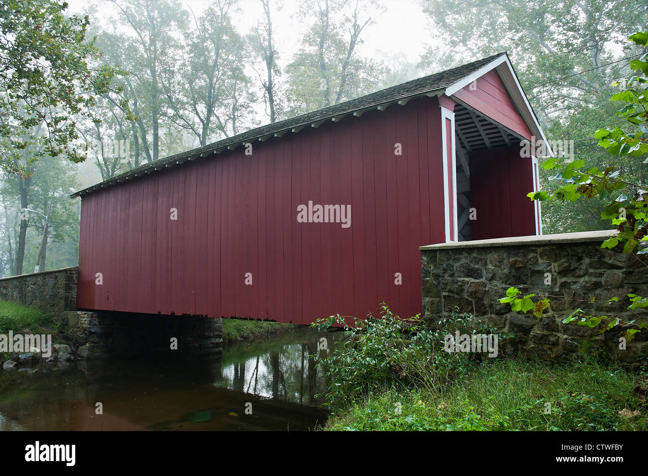 Ashland Covered Bridge, Ashland, New Castle County, Delaware, USA Stock Photo