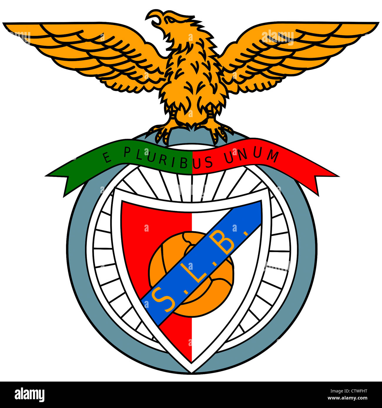 Logo of Portuguese football team Benfica Lisbon. Stock Photo