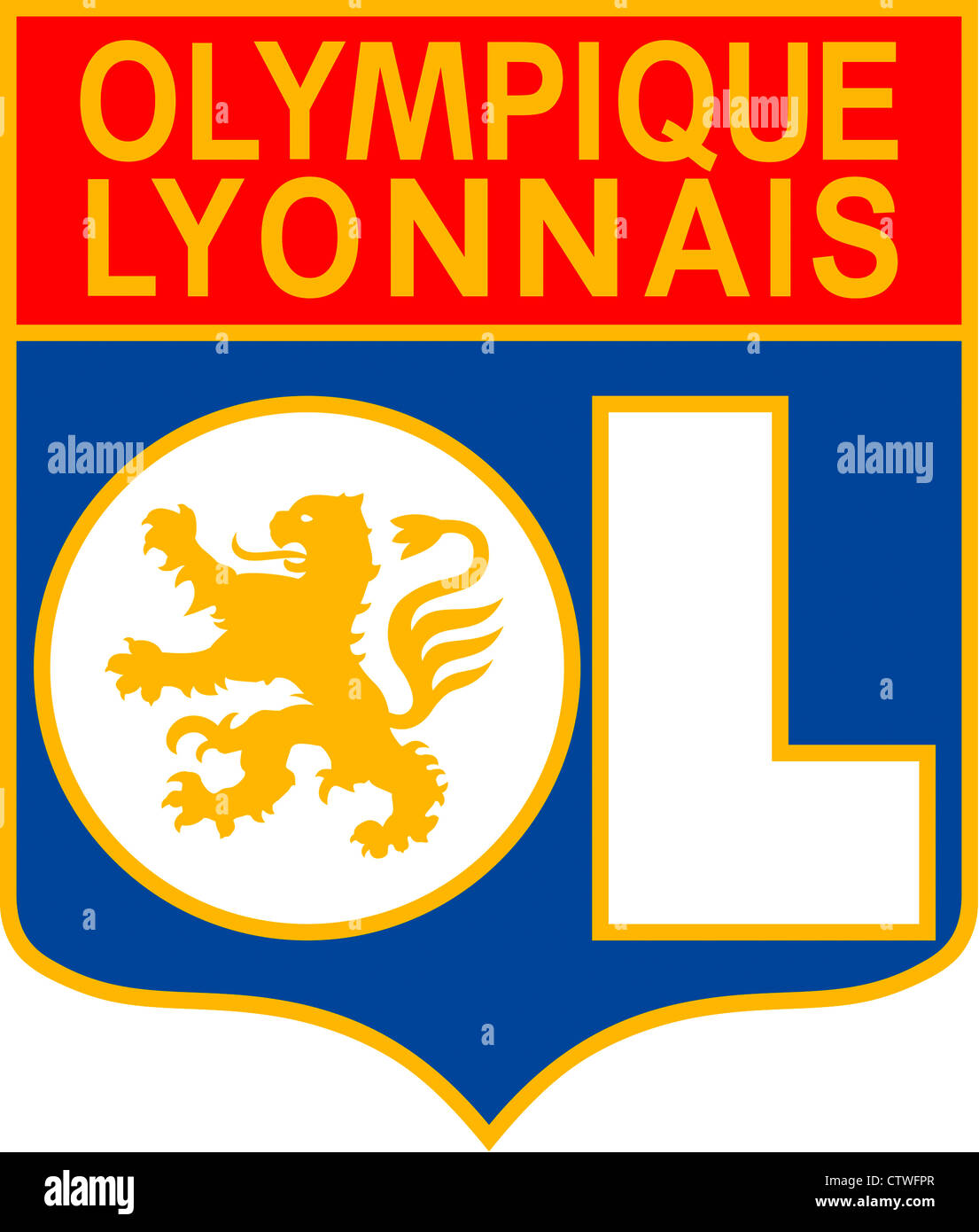 Logo of French football team Olympique Lyonnais Stock Photo - Alamy