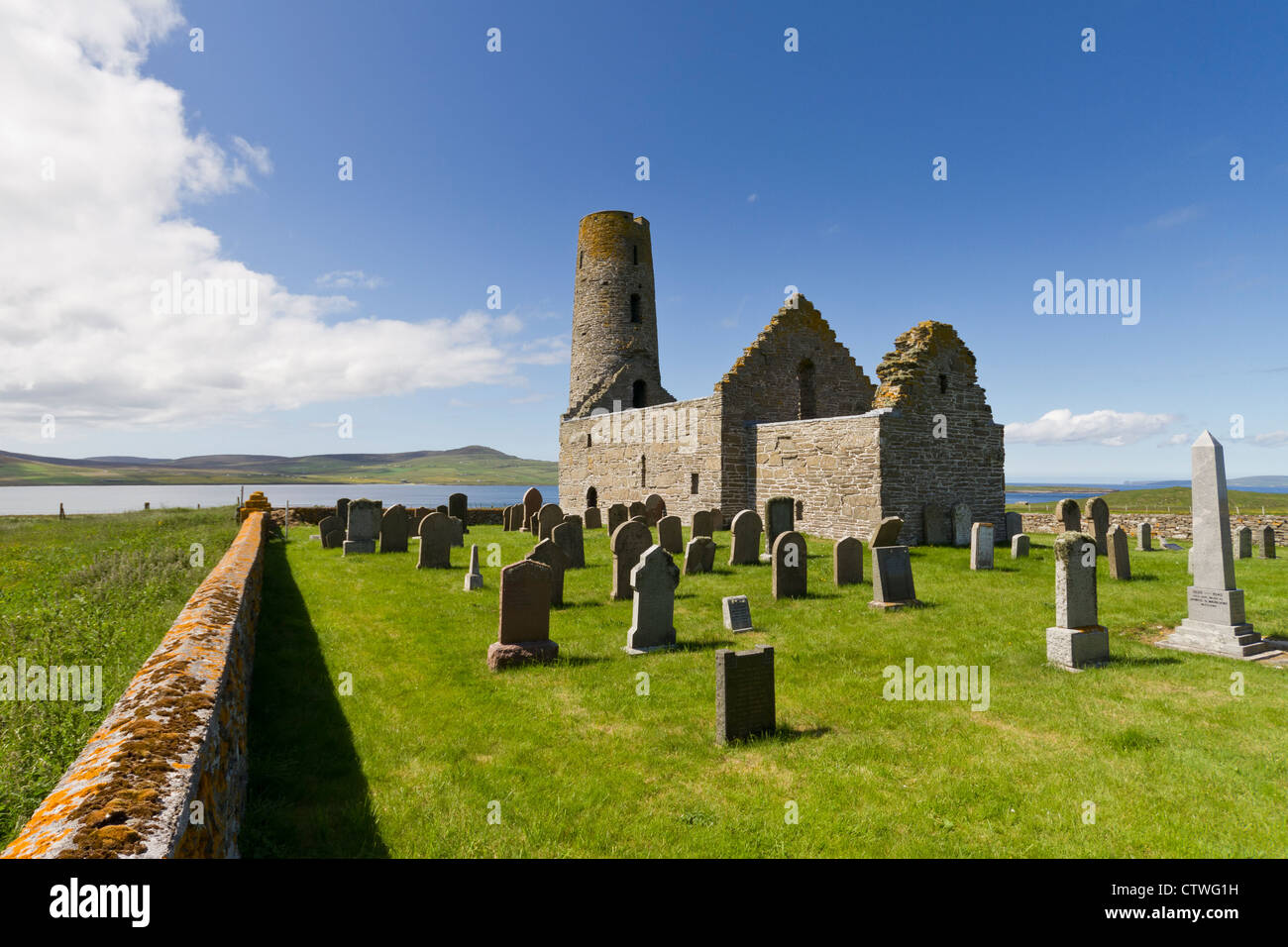 Orkney Islands, Egilsay, St Magnus Kirk Stock Photo