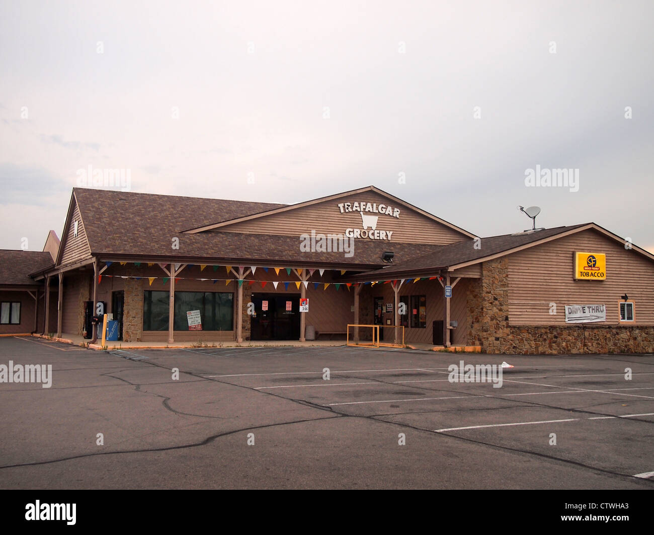 Grocery store in Trafalgar Square, Johnson County, Indiana, USA, July 8