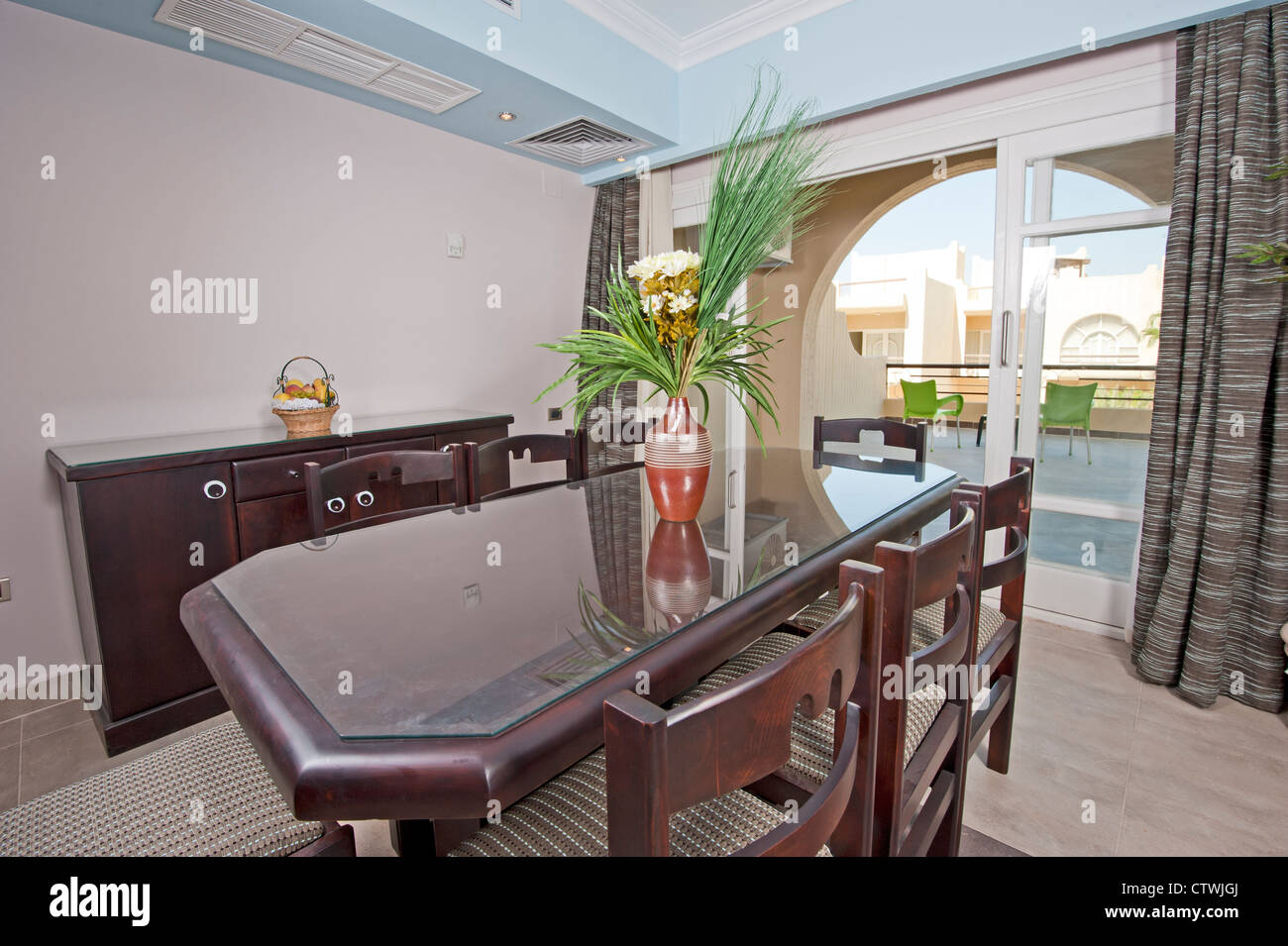 View of Interior design of a luxury apartment show home Stock Photo - Alamy