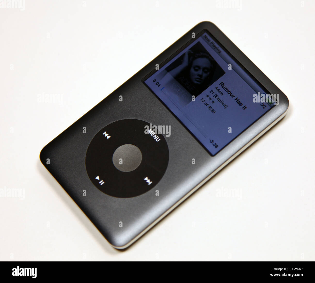 A 160 gb black ipod classic Stock Photo