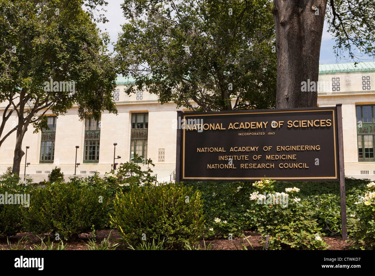 The National Academy of Sciences headquarters, Washington, DC Stock