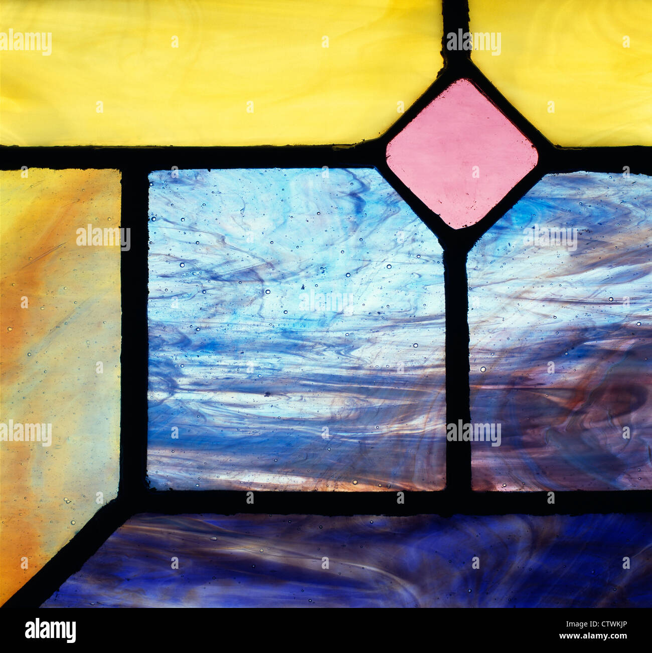 CLOSE-UP OF STAINED GLASS WINDOW Stock Photo - Alamy