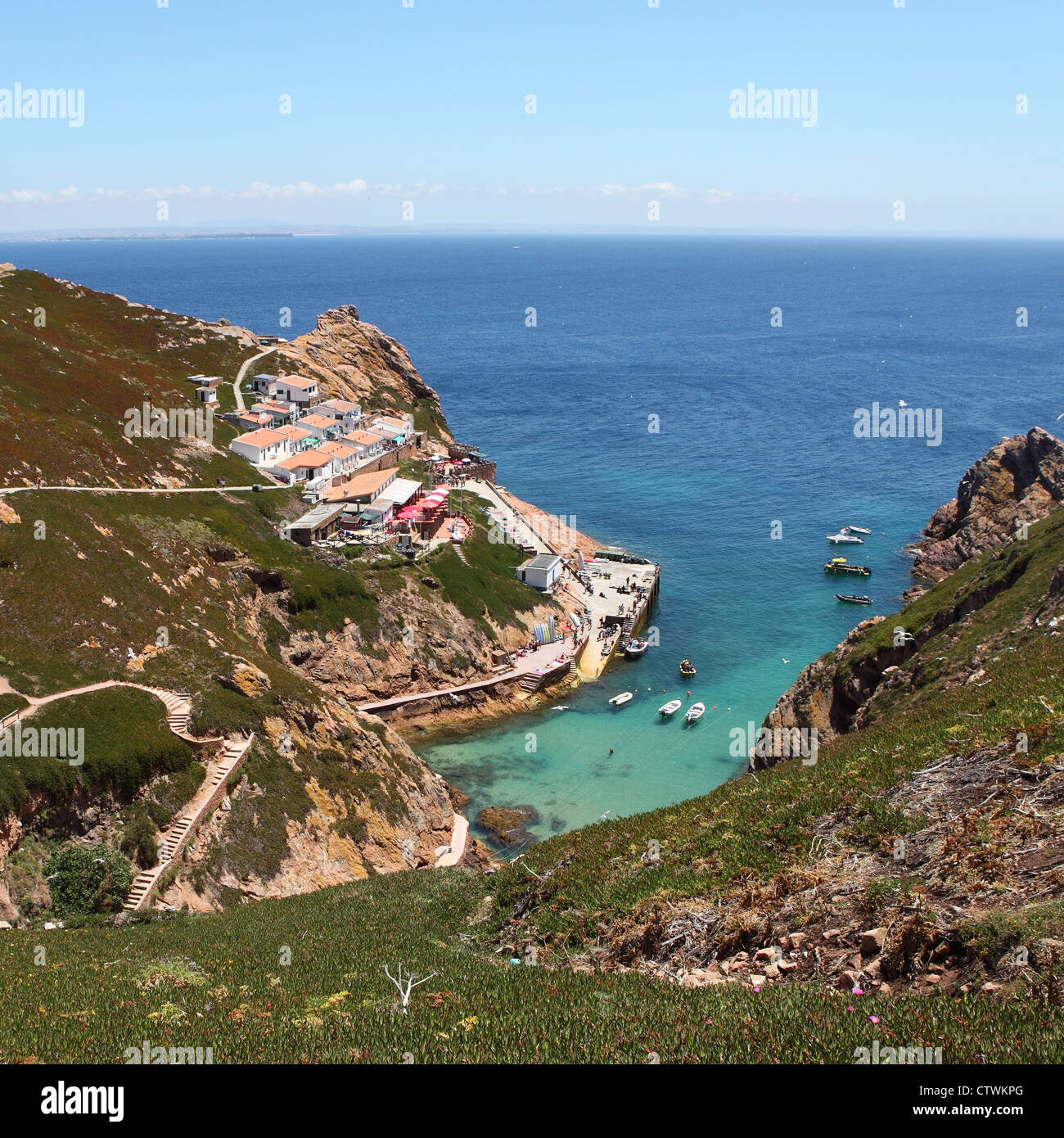 Bay at the Berlengas Islands in the Atlantic Ocean, off Portugal. Stock Photo