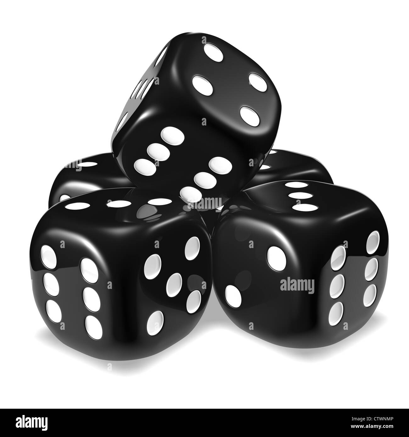 Black dice set Stock Photo
