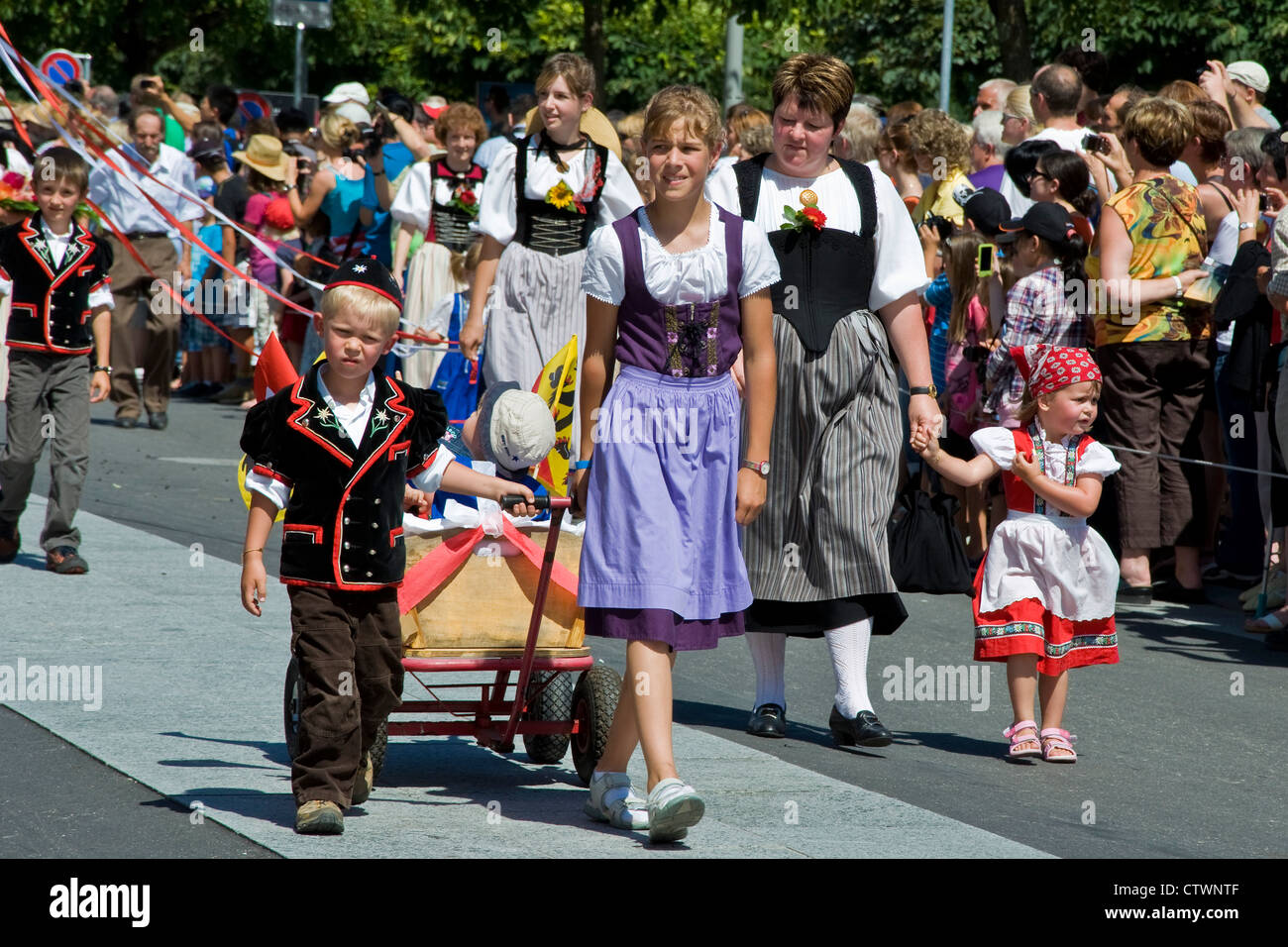 Switzerland, Canton Bern, Interlaken, festival in the 1st of August