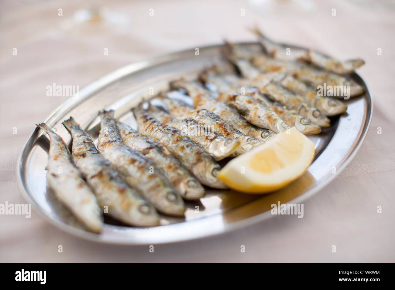 Cooking sardines on beach Malaga Spain Stock Photo Alamy