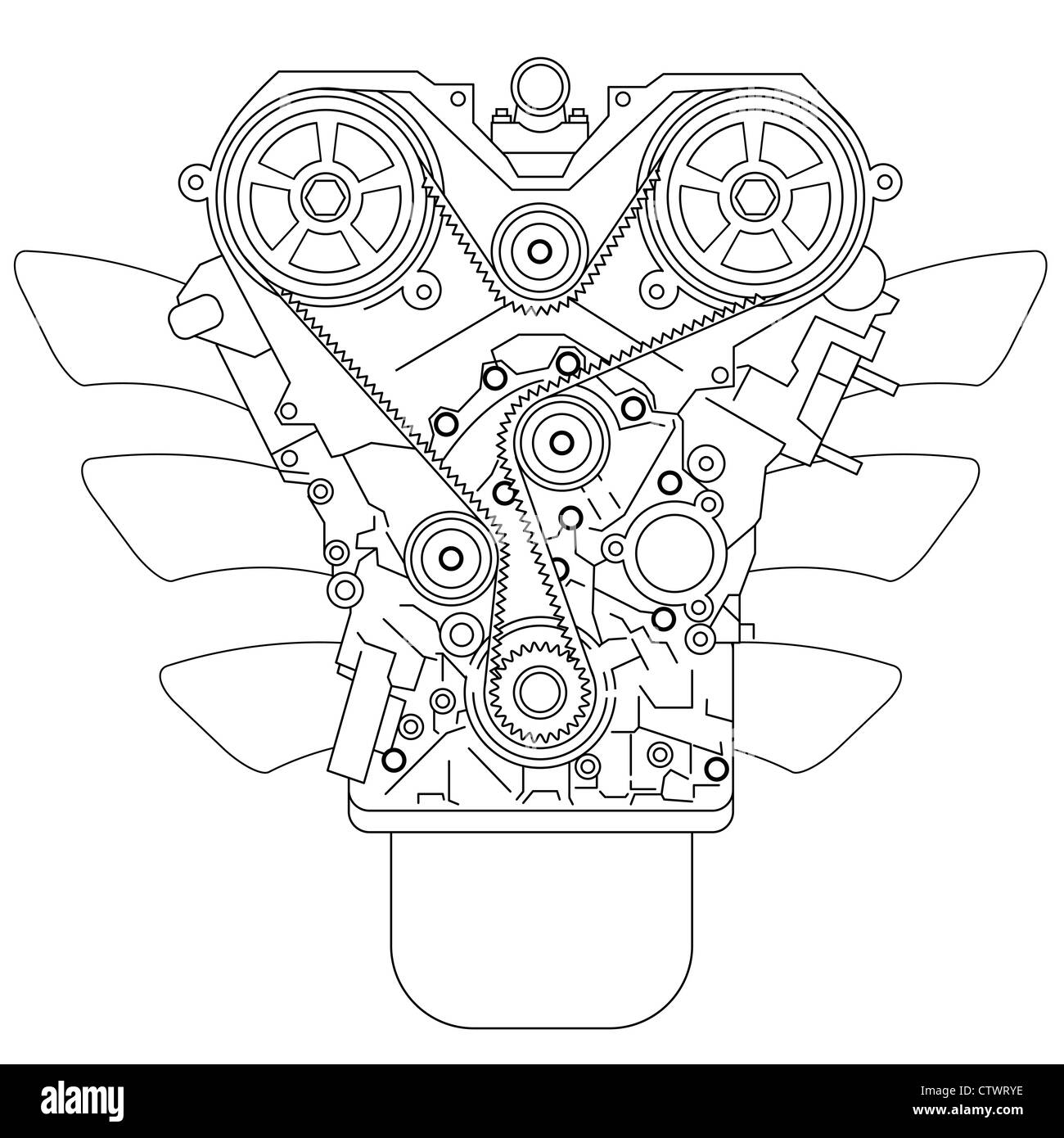 Four stroke cycle in Cut Out Stock Images & Pictures Alamy